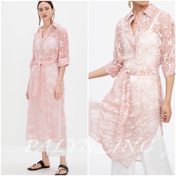 ❤️❤️ZARA BELTED EMBROIDERED TUNIC DRESS - Picture 2 of 7